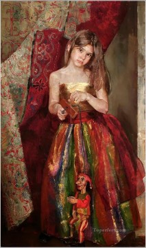 Pretty Little Girl NM Tajikistan 01 Impressionist Oil Paintings